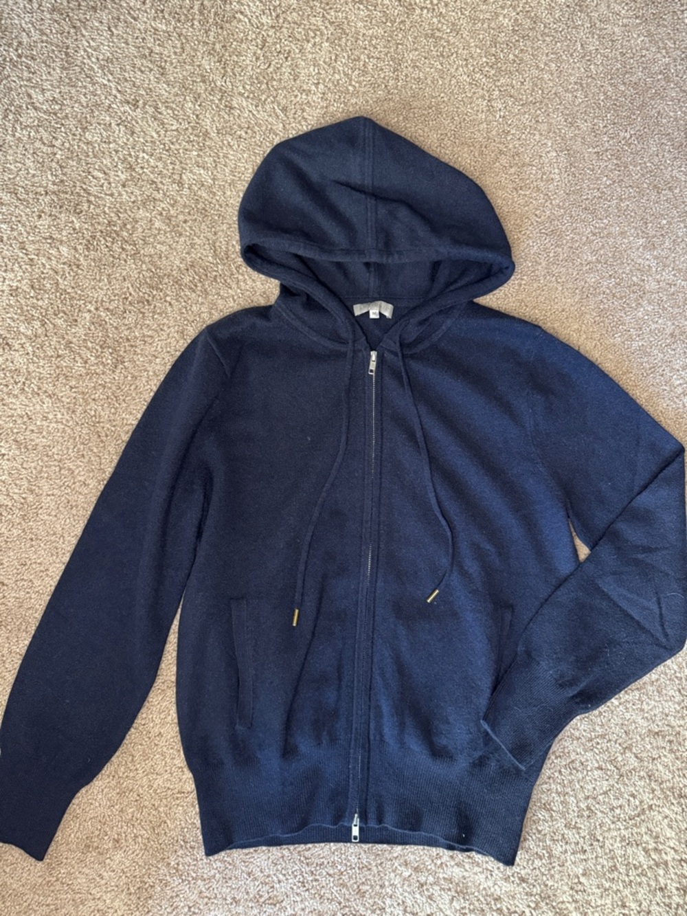 Anatomie Dark Navy Hooded Zip Sweater